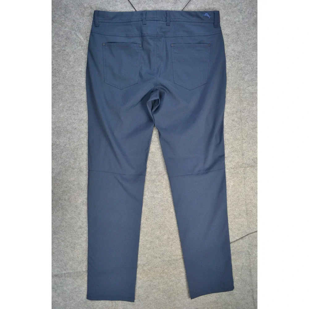 Tommy Bahama Island Zone Performance Pants Men 38x33 Tag-36x34 Navy Blue Stretch